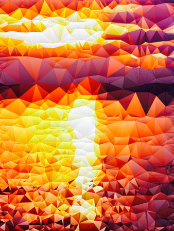 Fractal Graphical Abstract Painting Art Background Texture,Colorful Geometrical Artwork,Modern...