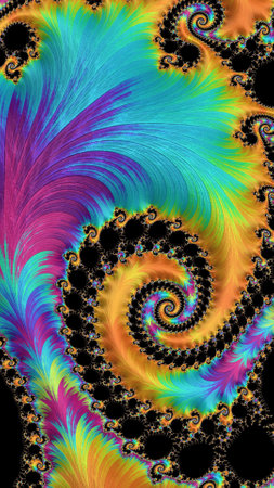 Abstract fractal. Fractal art background for creative design. Decoration for wallpaper, desktop,...