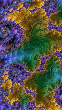 Abstract fractal. Fractal art background for creative design. Decoration for wallpaper, desktop,...