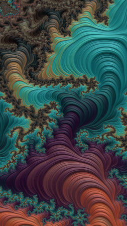 Abstract fractal. Fractal art background for creative design. Decoration for wallpaper, desktop, poster, cover booklet.の写真素材