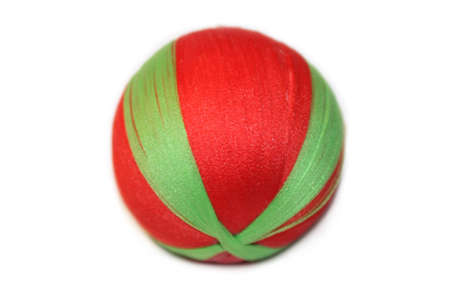 Red ball with green strip
