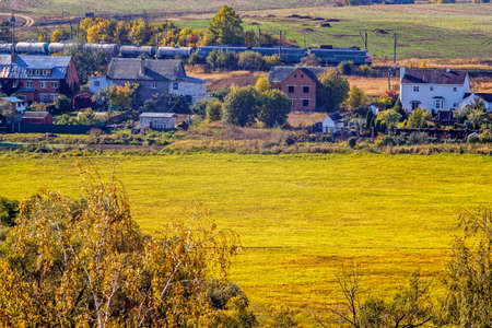 The house next to the railroad.の写真素材