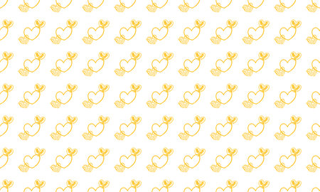 Yellow hearts pattern, bright background great for any kind of packaging. Wrapping paper design. Sensual gifts. Valentines day.の写真素材