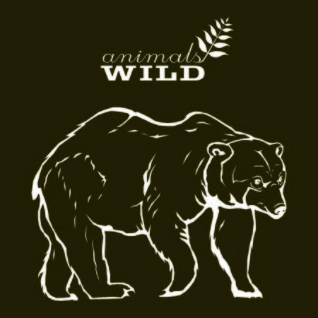 bear vector blackbear white sketch, isolated, logoのイラスト素材
