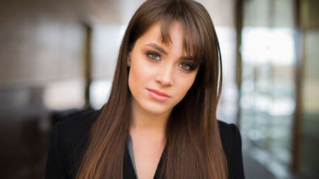 Beautiful girl with the makeup. Fashion woman Portraitの写真素材