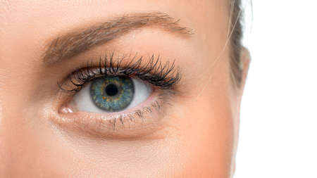 Womans eye - close up photo. Eyesight concept.の写真素材