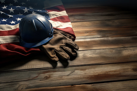 Concept for Labor Day first May.の素材