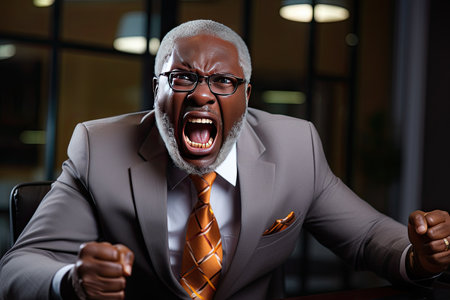 Angry boss shouting at you.の素材