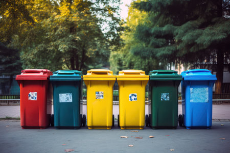 Selective collection of garbage colored containersの素材