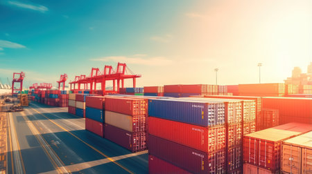 Global business of Container Cargo freight.の素材