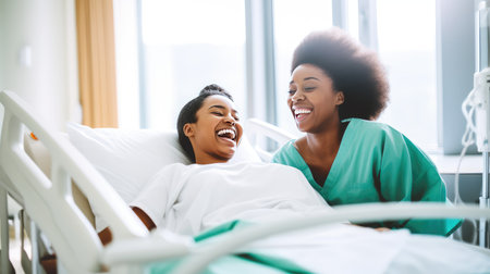 Amidst the challenges, these medical professionals find joy in each others company, fostering a sense of unity and camaraderie that fuels their passion for healing.の素材