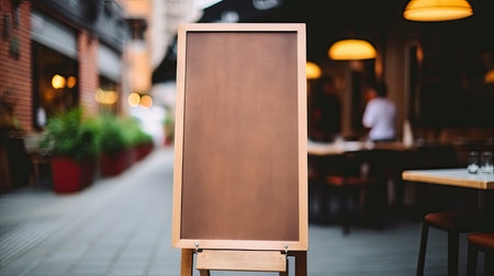 Empty sandwich board for a menu. Experience the harmony of flavors in our gourmet sandwich selection. A symphony for your taste buds!の素材