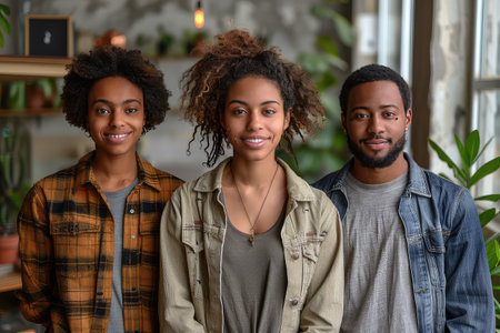 Portraits of individuals with unique features. Be different, be unique. Cheeks adorned with dimples, adding charm and sweetness.の素材