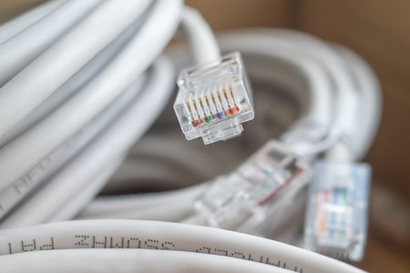 patch cords with RJ45 type that allows you to connect different devices to each other via a special...