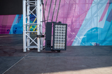 Stage Lighting Closeup of spotlight. natural lightの写真素材