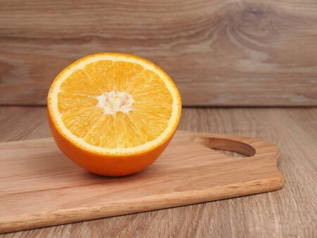 Orange Citrus juicy fragrant fruit with a soft-skinned orangeの写真素材