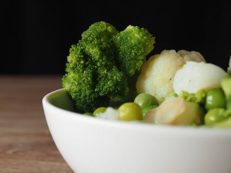 Broccoli cauliflower peasの写真素材