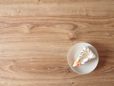 Piece of cake on a platterの写真素材