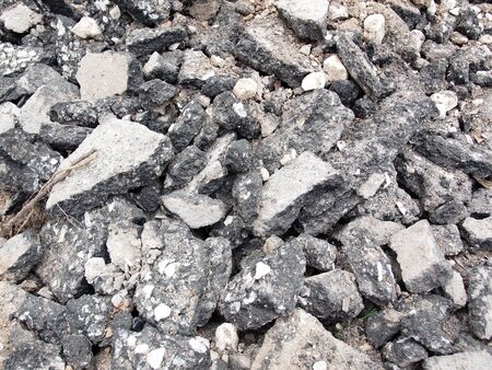 texture of broken asphaltの写真素材
