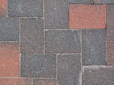 the texture is a square granite stone pavementの写真素材