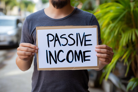 Promoting passive income in a busy urban settingの素材