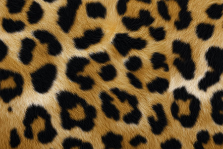Wild leopard pattern in golden tones capturing nature's beautyの素材
