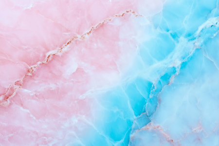 Colorful marble texture with shades of pink and blue in soft huesの素材