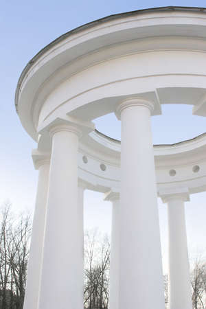 Antic building and clear blue sky on the backgroundの写真素材