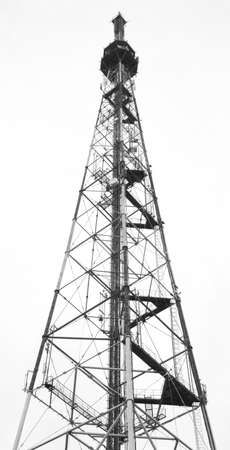 The tower with TV and radio retranslators on itの写真素材