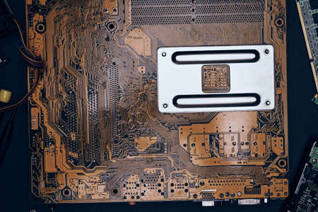 Chip, components, computer, repair, electrician, technology, electricity.の写真素材