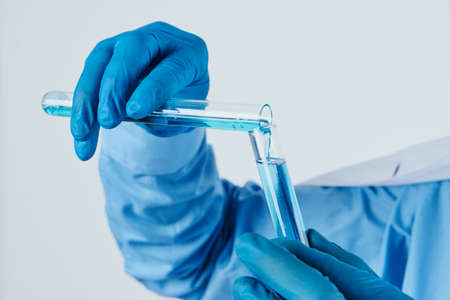 Man with a beard on a white background isolated, science, medicine, doctor, scientist.の写真素材