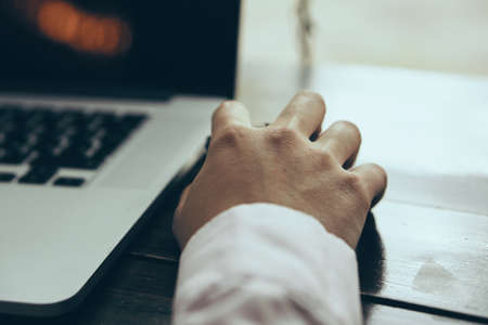 Work at the computer, office, business, woman, laptop.