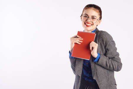 young teacher with glasses.の写真素材