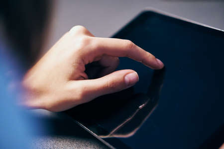 arm, tablet.の写真素材