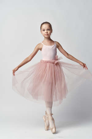 little ballerina on a white background.の写真素材