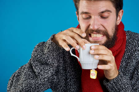 the dissatisfied man is sick.