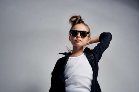 fashionable little girl.の写真素材