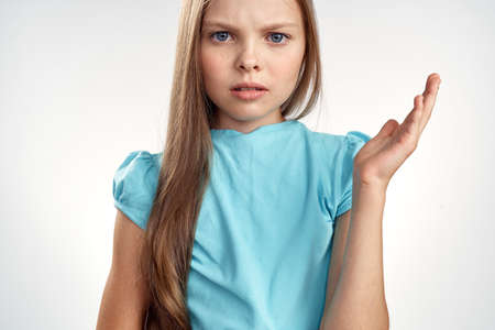 bewilderment little girl emotions.の写真素材