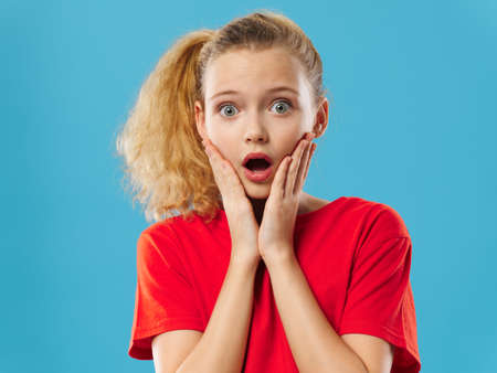 Girl child posing in studio portrait