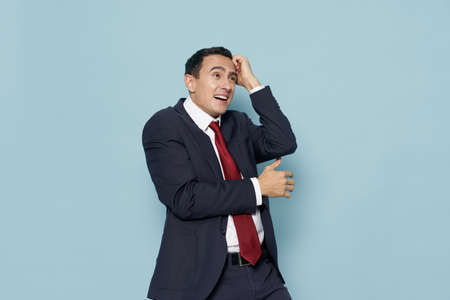 Business man in suit tie office financialの写真素材