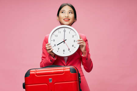 Cheerful woman of Asian appearanceの写真素材