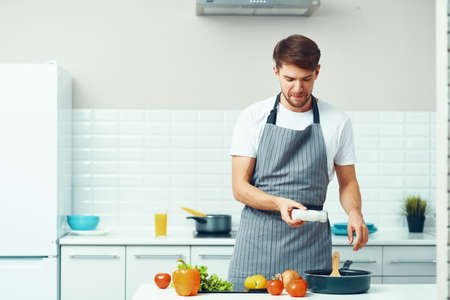 cook apron cooking food productの写真素材
