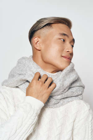 A man of Asian appearance model fashionable