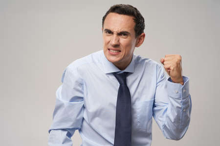 aggressive businessman problems at work successful leader