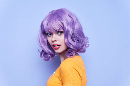 Pretty woman bright makeup holidays free placeの写真素材