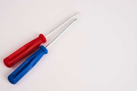 construction tools screwdrivers on a light background equipment for repair industryの写真素材