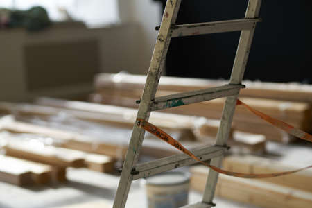 Stepladder repair construction tools equipment craft technologyの写真素材
