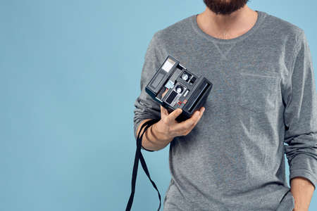 male photographer professional camera work studio technology contemporary artの写真素材
