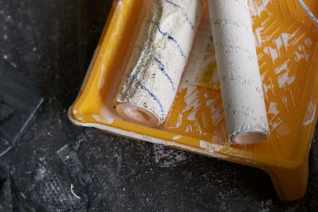 Building paint roller repair facility is an industrial work toolの写真素材