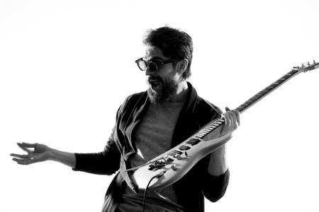 Male musician with guitar